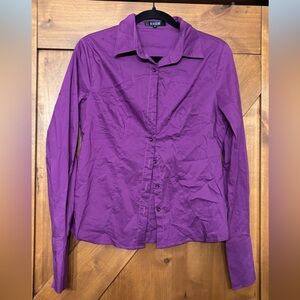 Elegant Purple Women's Button-Down Shirt